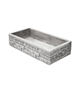LAVELLO DA GIARDINO "MESETA XL" GRIGIO, 70X35X16 CM - KAM