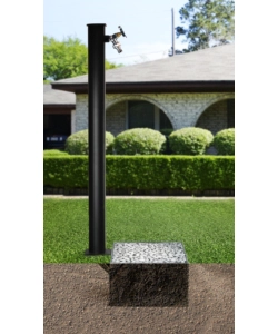 BASAMENTO PER FONTANE DA GIARDINO IN ACCIAIO ZINCATO A CALDO, 40X30 CM - KAM