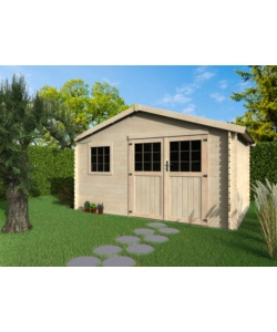 CASETTA IN LEGNO DA GIARDINO DECOR ET JARDIN "TORCAL" IN ABETE BIANCO NORDICO 430X302X247 CM