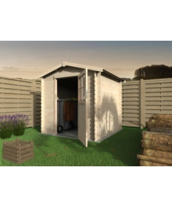 CASETTA IN LEGNO DA GIARDINO DECOR ET JARDIN "HAYA" IN ABETE BIANCO NORDICO 230X213X203 CM