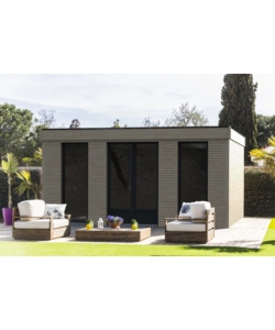 CASETTA IN LEGNO DA GIARDINO PREFABBRICATA DECOR ET JARDIN "DECOR HOME 21MQ" IN ABETE BIANCO NORDICO 497X497X250 CM