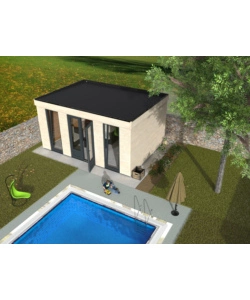 CASETTA IN LEGNO DA GIARDINO PREFABBRICATA DECOR ET JARDIN "DECOR HOME 15MQ" IN ABETE BIANCO NORDICO 497X365X250 CM