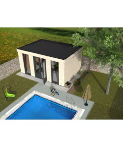 CASETTA IN LEGNO DA GIARDINO PREFABBRICATA DECOR ET JARDIN "DECOR HOME 15MQ" IN ABETE BIANCO NORDICO 497X365X250 CM