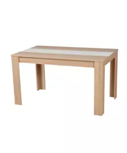 Tavolo in quercia con fascia centrale bianca 135x80,5x74,5 cm