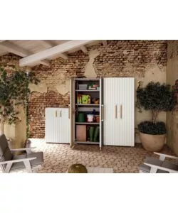 ARMADIO IN RESINA ALTO KETER "GROOVE" BEIGE, 80X45X180 CM