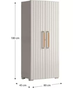 ARMADIO IN RESINA ALTO KETER "GROOVE" BEIGE, 80X45X180 CM