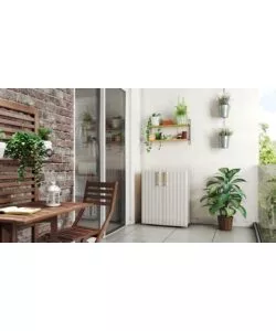 ARMADIO IN RESINA BASSO KETER "GROOVE" GRIGIO, 80X45X98 CM