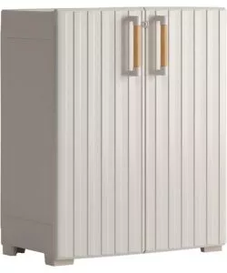 ARMADIO IN RESINA BASSO KETER "GROOVE" GRIGIO, 80X45X98 CM
