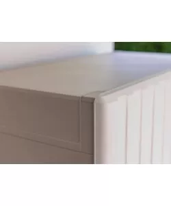 ARMADIO IN RESINA BASSO KETER "GROOVE" GRIGIO, 80X45X98 CM
