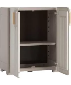 ARMADIO IN RESINA BASSO KETER "GROOVE" GRIGIO, 80X45X98 CM
