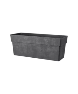 VASO DA GIARDINO "FENCE LIKE" IN RESINA ANTRACITE, 99X38X39 CM - DEROMA