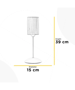 LAMPADA DA TAVOLO "GALASSIA" BIANCO, E14