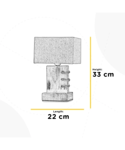 LAMPADA DA TAVOLO "GEA" LEGNO E CORDA, E27