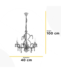 LAMPADARIO A 3 LUCI "TERESA" BRONZO, E14