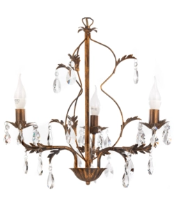LAMPADARIO A 3 LUCI "TERESA" BRONZO, E14