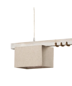 LAMPADA A SOSPENSIONE "GEA" LEGNO E CORDA, E27