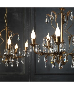 LAMPADARIO A 5 LUCI "TERESA" BRONZO, E14