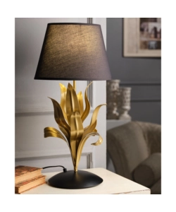 LAMPADA DA TAVOLO "DRUSILLA" NERA E ORO, E27