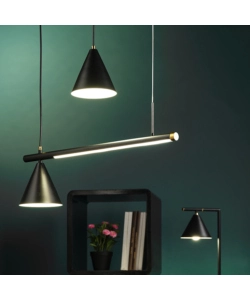 LAMPADA A SOSPENSIONE "TAKA" CON LED E 2 LUCI,  4000K E14