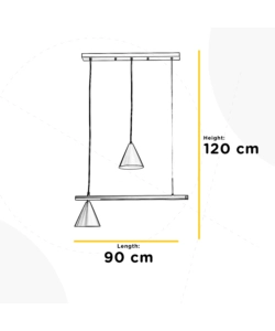 LAMPADA A SOSPENSIONE "TAKA" CON LED E 2 LUCI,  4000K E14