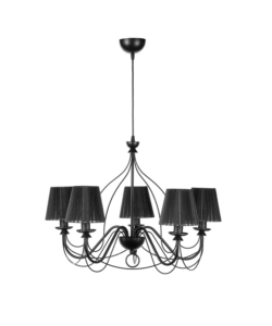 LAMPADARIO A 5 LUCI "LORIS" NERO, E14