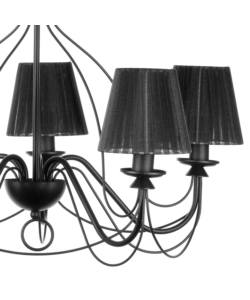 LAMPADARIO A 5 LUCI "LORIS" NERO, E14