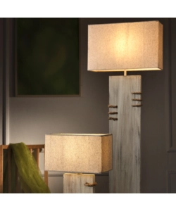 PIANTANA "GEA" LEGNO E CORDA, E27