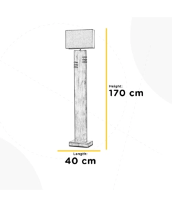 PIANTANA "GEA" LEGNO E CORDA, E27