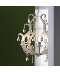 LAMPADARIO A 5 LUCI "JANE" BIANCO, E14