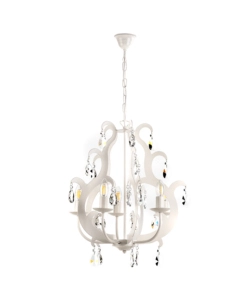 LAMPADARIO A 5 LUCI "JANE" BIANCO, E14