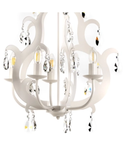 LAMPADARIO A 5 LUCI "JANE" BIANCO, E14