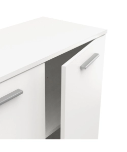 MOBILE 2 ANTE "IZZY" BIANCO OPACO, 79,7X35,1X101,7 CM