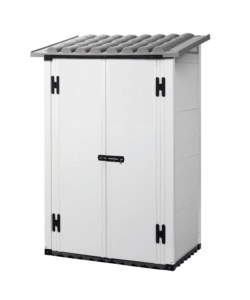 CASETTA DA GIARDINO "URBAN 100 2P" GRIGIO, 139X95X201 CM - GAROFALO