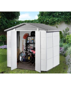 CASETTA DA GIARDINO "URBAN 200" GRIGIO, 220X181X216 CM - GAROFALO