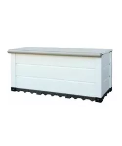 BAULE DA ESTERNO GAROFALO "STORAGE BOX TUSCANY 230" IN PVC BIANCO 230 LT 123X48X56 CM