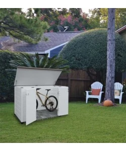 BAULE DA ESTERNO GAROFALO "BOX TUSCANY EVO 200 FLAT" IN PVC BIANCO 1706 LT 203X91X104 CM
