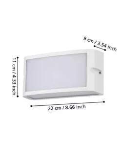 APPLIQUE LED DA ESTERNO EGLO "CAMARDA" BIANCO 4000K