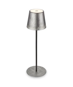 LAMPADA DA TAVOLO RICARICABILE ARGENTO, 280 LUMEN