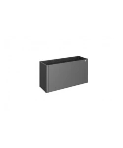 AIUOLA RIALZATA DA ESTERNO GRIGIO SCURO METALLIZZATO, MISURA 1,5X0,50 - BIOHORT