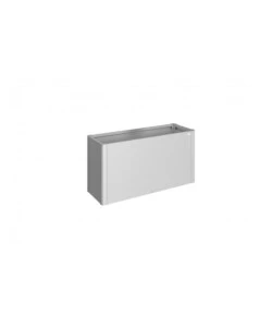 AIUOLA RIALZATA DA ESTERNO ARGENTO METALLIZZATO, MISURA 1,5X0,50 - BIOHORT