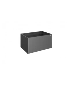 AIUOLA RIALZATA DA ESTERNO GRIGIO SCURO METALLIZZATO, MISURA 1,5X1 - BIOHORT