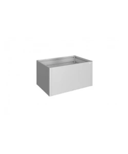 AIUOLA RIALZATA DA ESTERNO ARGENTO METALLIZZATO, MISURA 1,5X1 - BIOHORT