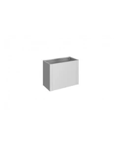 AIUOLA RIALZATA DA ESTERNO ARGENTO METALLIZZATO, MISURA 1X0,5 - BIOHORT