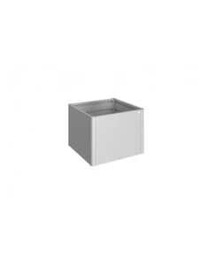 AIUOLA RIALZATA DA ESTERNO ARGENTO METALLIZZATO, MISURA 1X1 - BIOHORT
