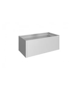AIUOLA RIALZATA DA ESTERNO ARGENTO METALLIZZATO, MISURA 2X1 - BIOHORT