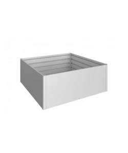 AIUOLA RIALZATA DA ESTERNO ARGENTO METALLIZZATO, MISURA 2X2 - BIOHORT