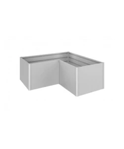 AIUOLA RIALZATA DA ESTERNO ARGENTO METALLIZZATO, MISURA L2X1 - BIOHORT