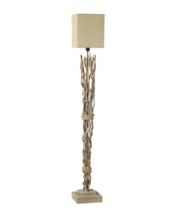 PIANTANA "MARICA" LEGNO E TESSUTO, E27