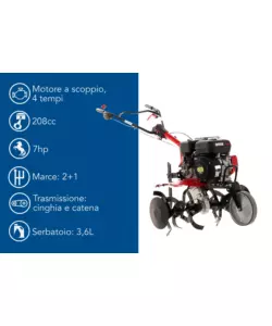 MOTOZAPPA A SCOPPIO AMA "MTZ80" 4T 208 CC