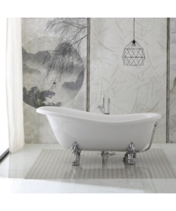 VASCA DA BAGNO "CAREZZA" BIANCA, 167X75,2X64,3 CM